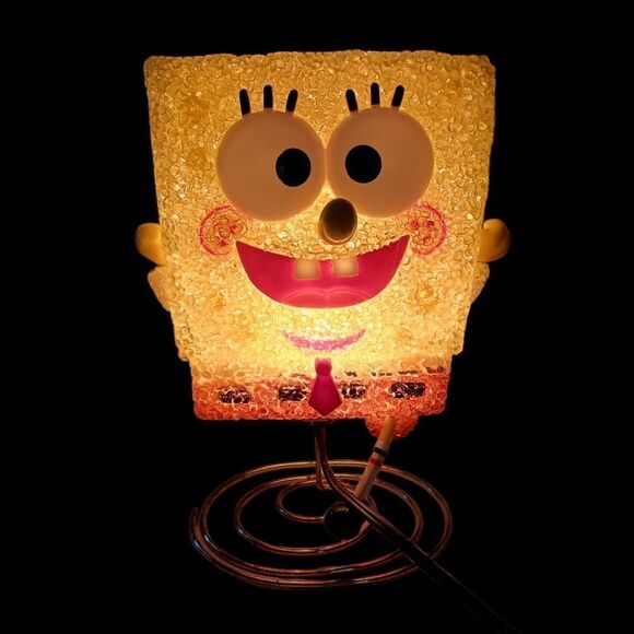 Spongebob Squarepants Lamp Light Running Bob Nickelodeon Melted Plastic Spring. - Picture 2 of 16